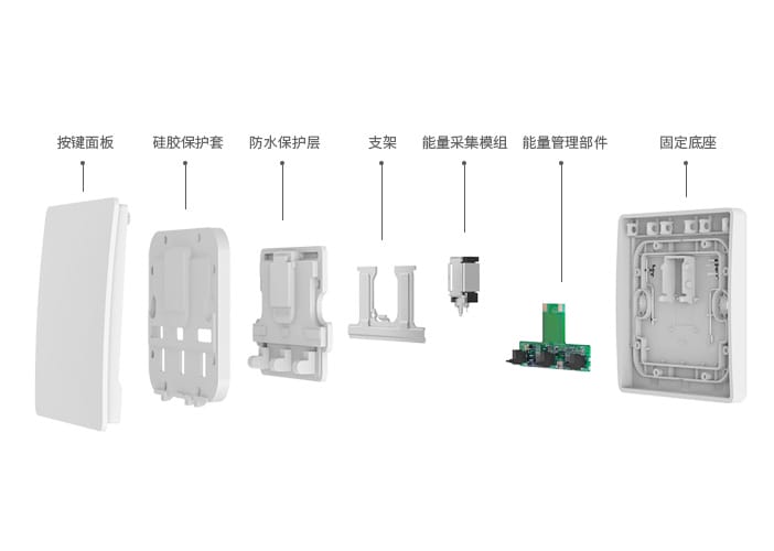 S2无线动能开关拆分图