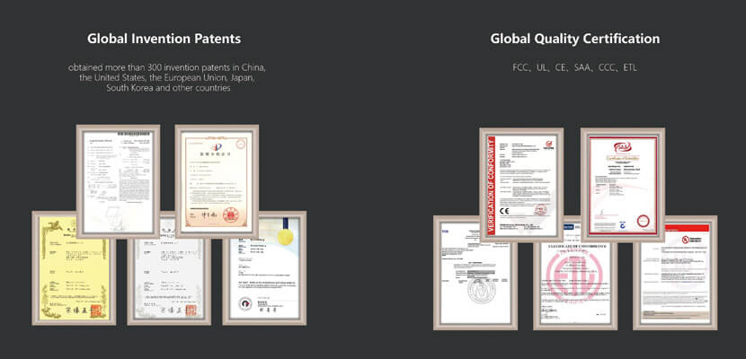 易百珑无线动能技术是专利和质量认证证书