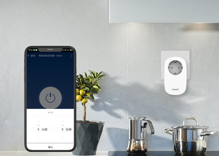 易百珑无线自发电开关搭配智能插座完美实现无线控制