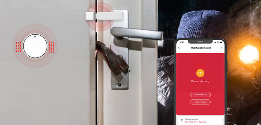 门窗传感器可用于家庭安防警报手机APP控制