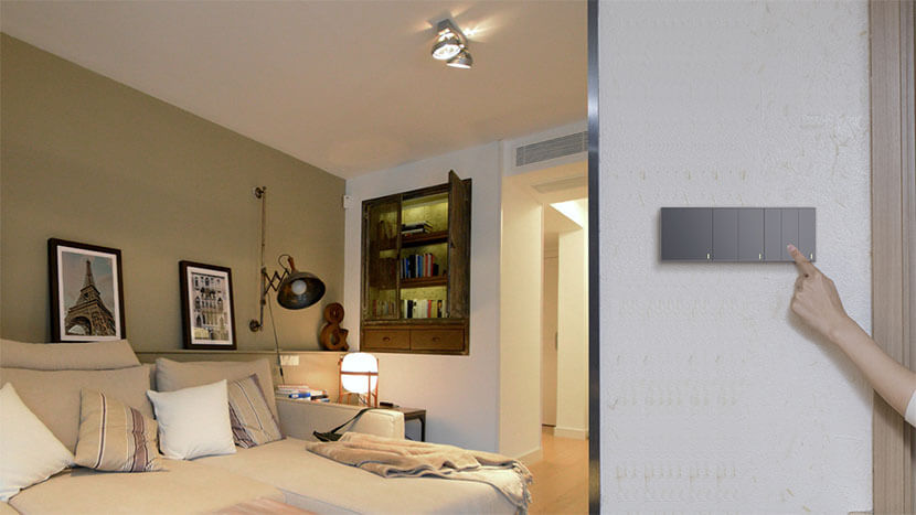 易百珑A1无线动能开关应用在卧室门口处